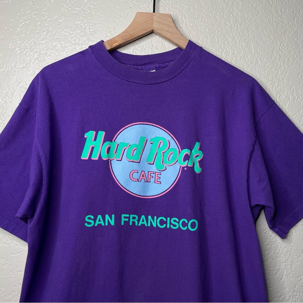 90s Vintage Hard Rocke Cafe San Francisco T-Shirt Single Stitch - Picture 3 of 11